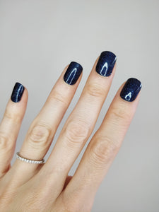Nail Wraps | Deep Blue Glitter