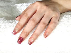 Nail Wraps | Plum and Gold Leaf