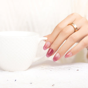 Nail Wraps | Plum and Gold Leaf
