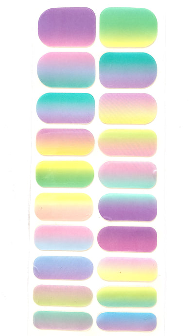 Nail Wraps | Pastel Rainbow