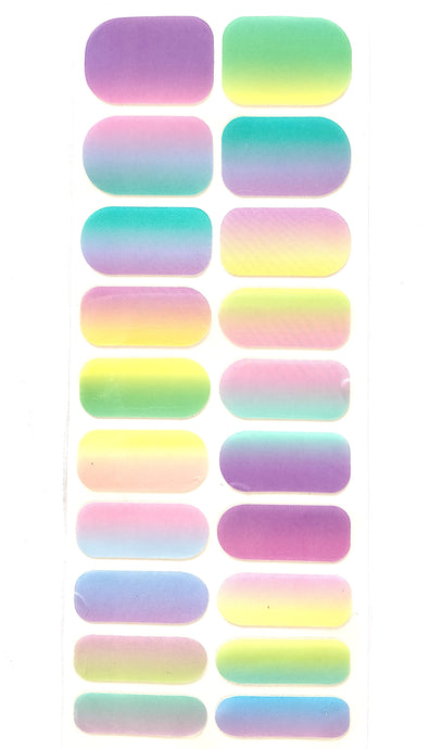 Nail Wraps | Pastel Rainbow