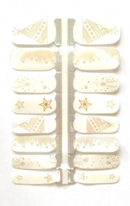 Nail Wraps | Xmas Gold Stars